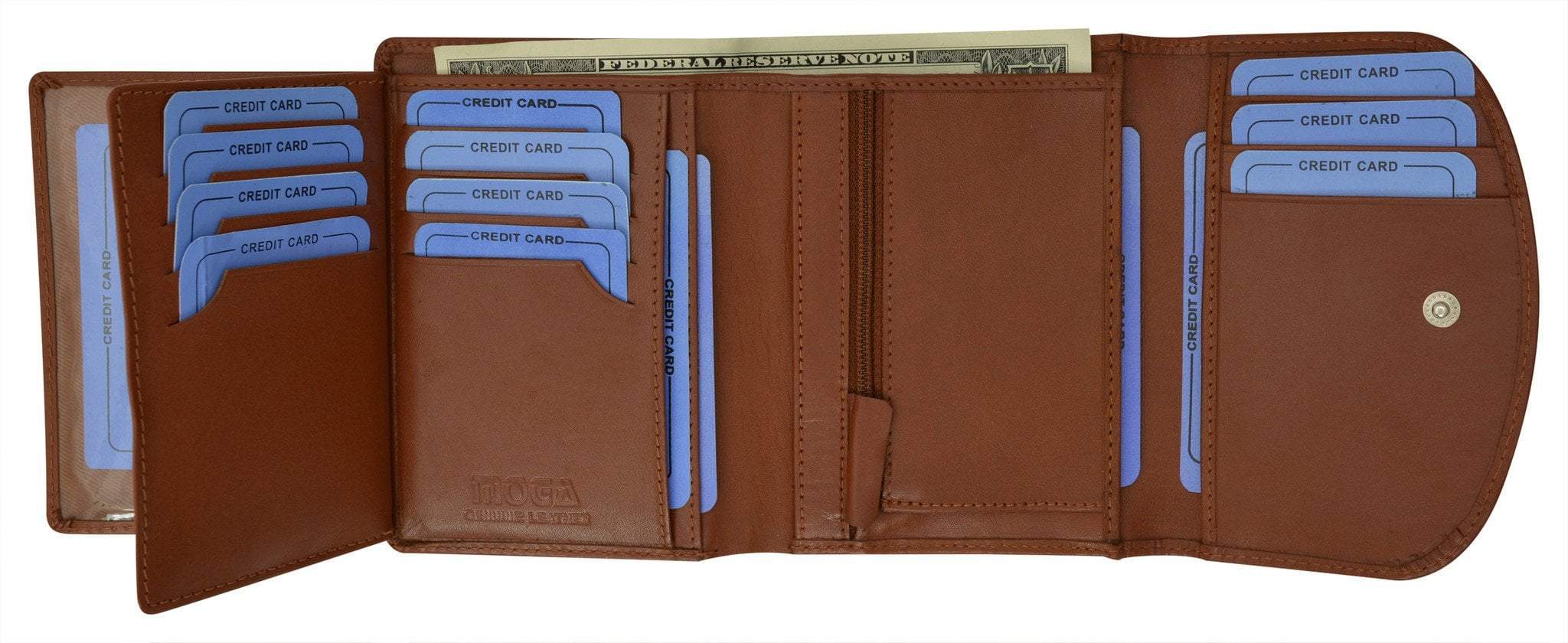 Brown Wallet Womens Card Holder Wallet for Ladies, Black