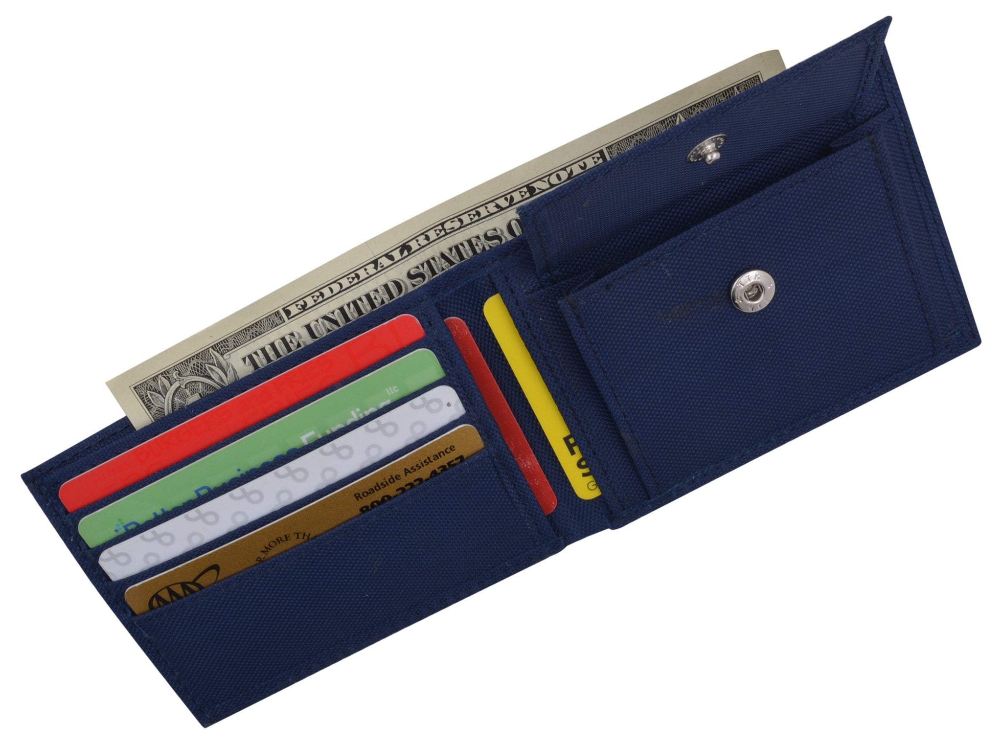 Blue Leather Bifold wallet with coin case | Valextra