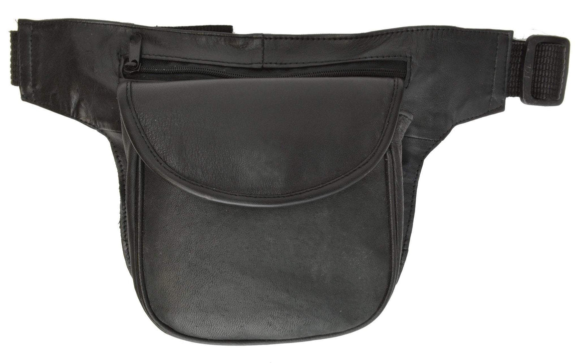 New Design Waist Bag Holder Genuine Leather Fanny Pack 035-menswallet