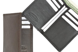 New Slim Thin Mens Bifold Genuine Leather ID Wallet Credit Card Holder 71 (C)-menswallet