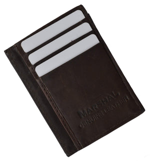 New Slim Thin Mens Bifold Genuine Leather ID Wallet Credit Card Holder 71 (C)-menswallet