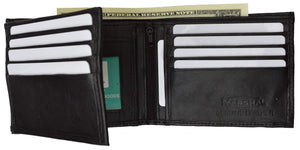 Premium Genuine Leather Bifold Wallet with Side Flap ID Window P 92 (C)-menswallet