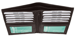 Premium Lambskin Leather Bifold European Hipster Credit Card Wallet P 1502 (C)-menswallet