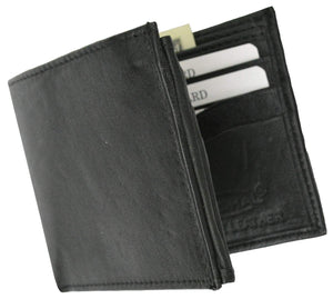 Premium Leather Bifold Side Flap with Snap ID Card Holder Wallet P 1533 (C)-menswallet