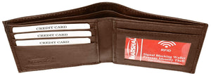 Premium RFID Blocking Men's Genuine Lamb Leather Slim ID Card Holder Bifold Wallet RFID 1160 BOX (C)-menswallet