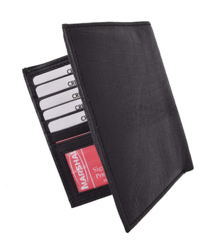 RFID Blocking Bifold Hipster Credit Card Wallet Premium Lambskin Crocodile Pattern Leather RFIDP2502CR (C)-menswallet