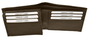 RFID Blocking Men's Premium Genuine Leather Flap Up ID Slim Bifold Wallet RFID P 53 (C)-menswallet
