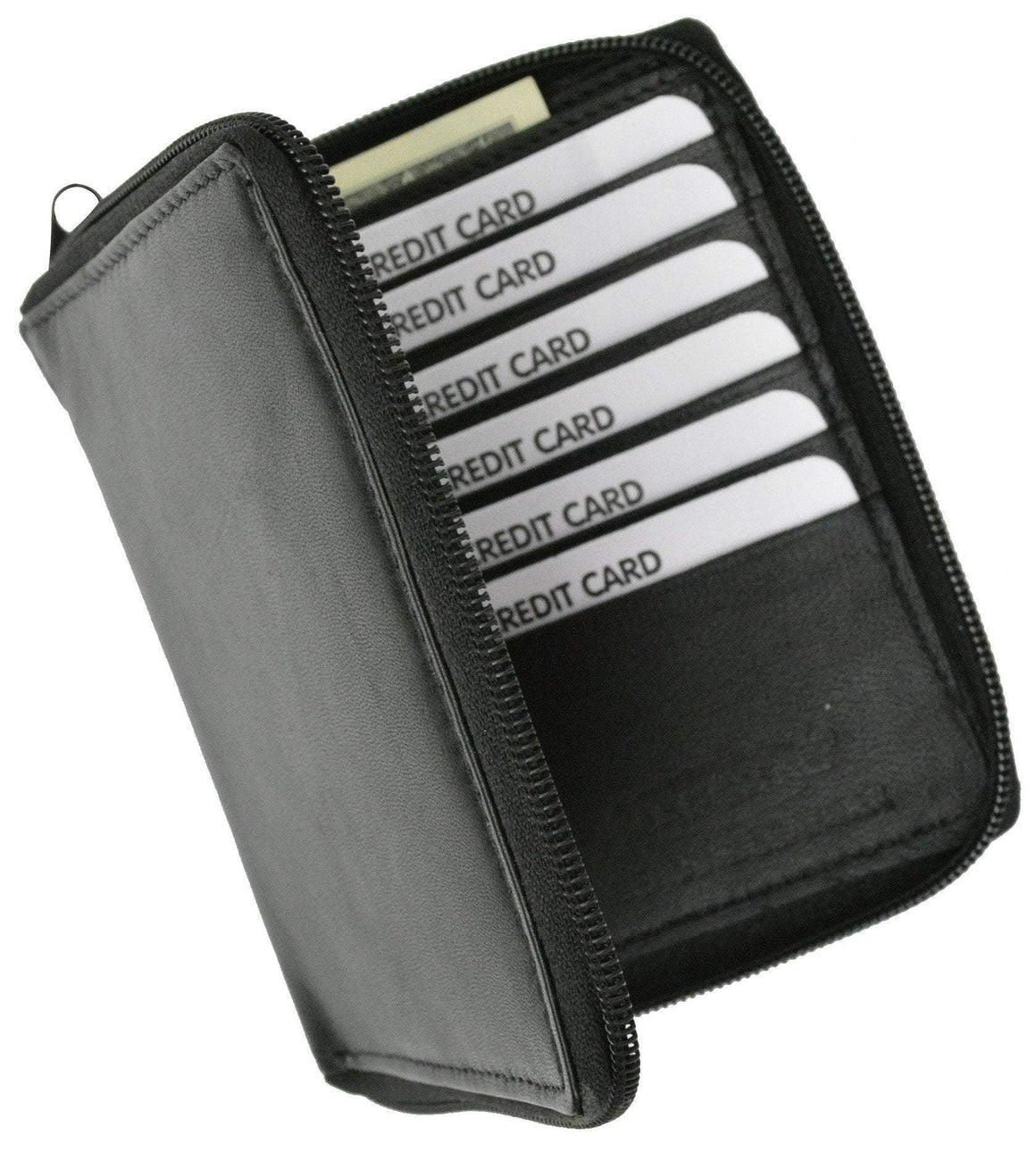 RFID Blocking Mens Premium Soft Leather Zippered ID Wallet RFID P 702 (C)-menswallet