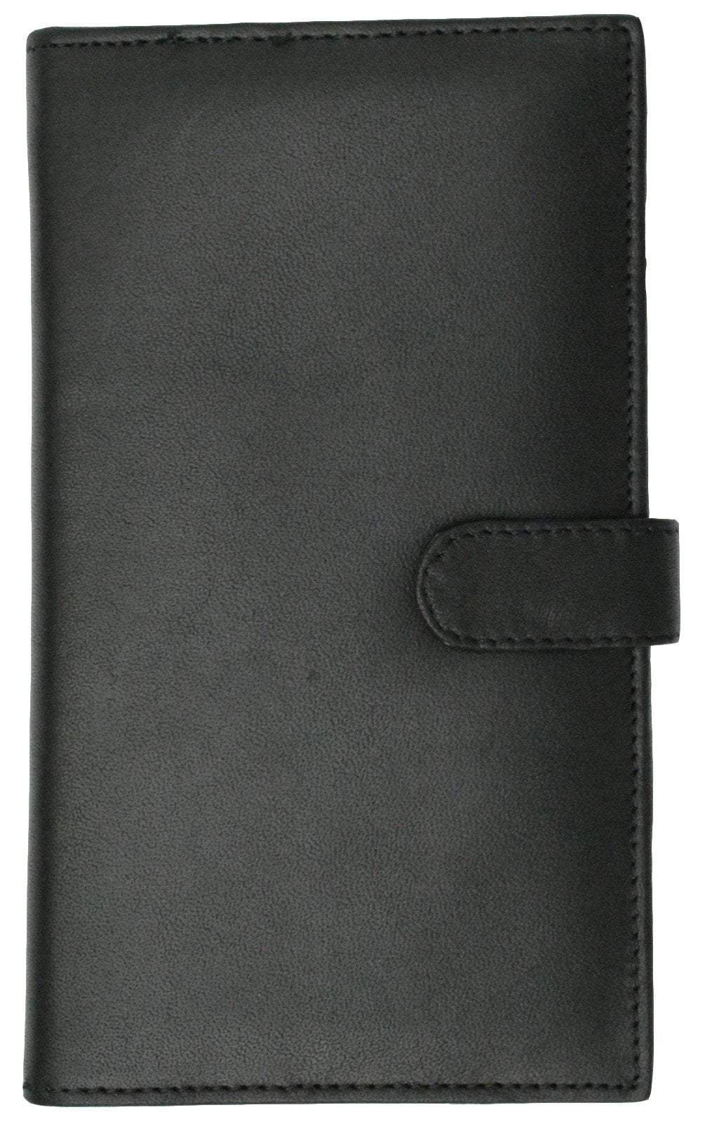 RFID Blocking Soft Premium Leather Bifold Credit Card Holder with Button Closure RFID P 1629 (C) - wallets for men's at mens wallet