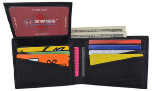 RFID Cow Napa Leather Bifold Wallet With Removable 2 ID Windows & Card Holder-menswallet