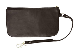 RFID Safe Soft-Sided Premium Leather Zippered Wristlet Wallet. RFID P 1716 (C)-menswallet