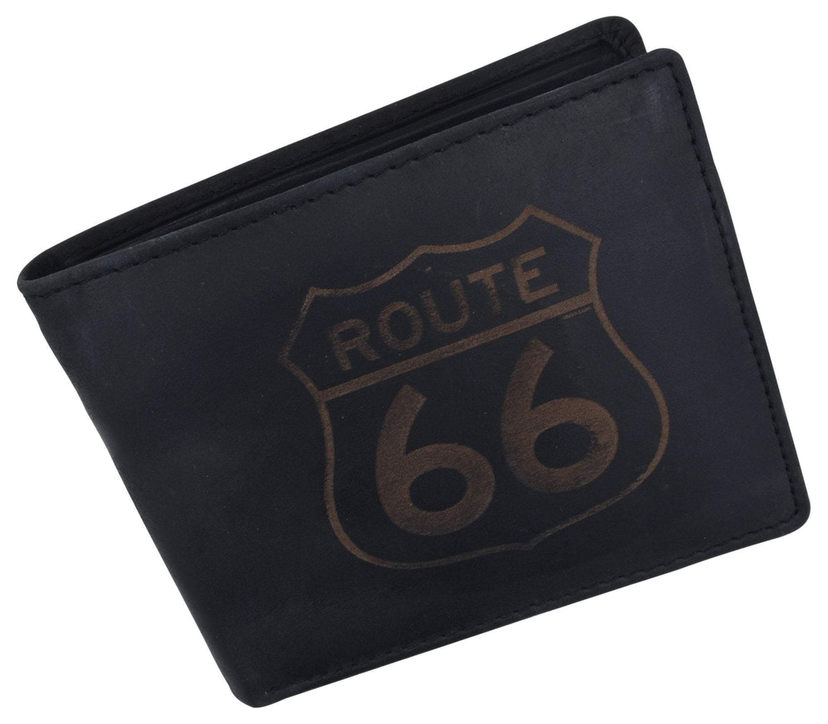 Route 66 Mens RFID Bifold Credit Card ID Genuine Leather Wallet - wallets for men's at mens wallet