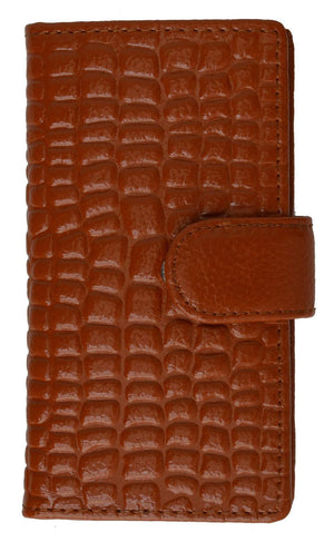Slim Credit Card Holder New Fashion Croco Embossed Design with Snap Closure 118-268 (C)-menswallet