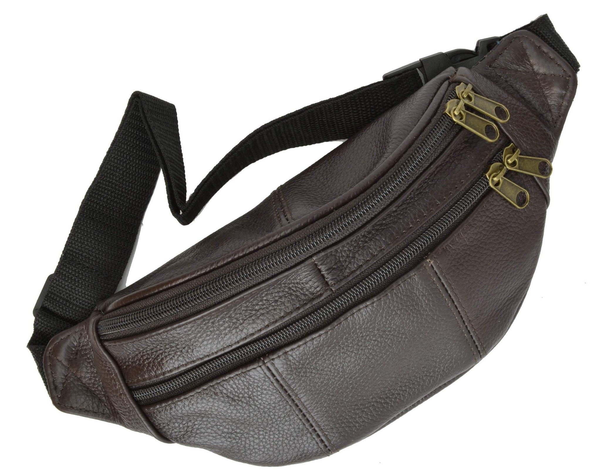 Slim Genuine Leather Waist Pouch Fanny Pack Multiple Colors - wallets for men's at mens wallet