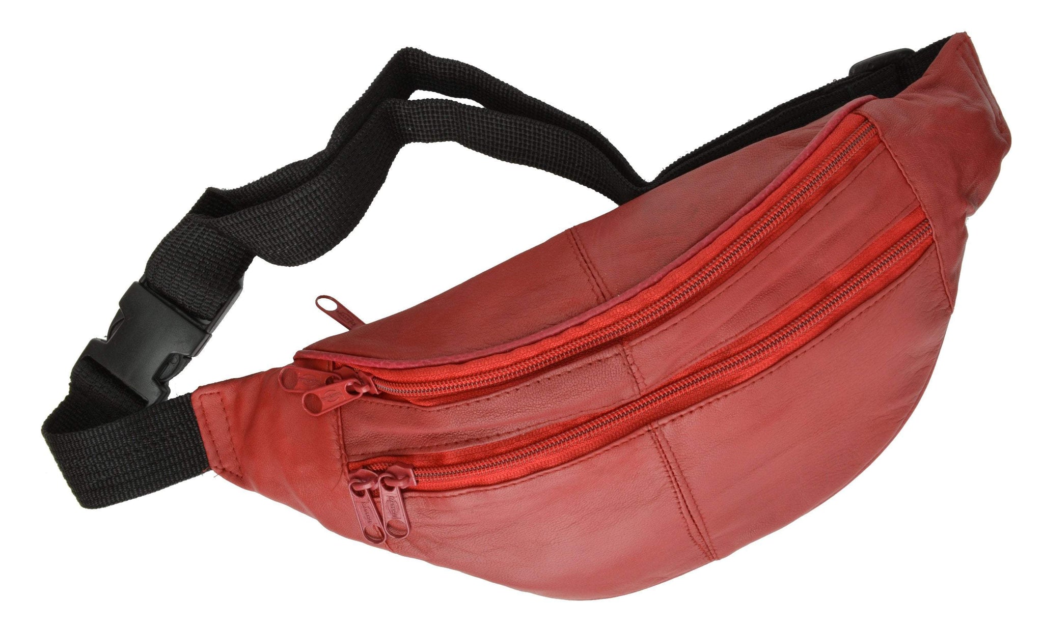 Slim Genuine Leather Waist Pouch Fanny Pack Multiple Colors - wallets for men's at mens wallet