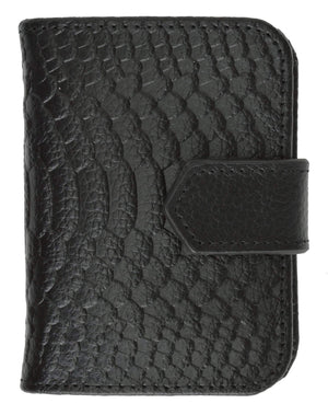 Small Fashion Croco Design Card Holder ID with Snap 118-662 (C)-menswallet