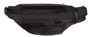 Small Genuine Soft Leather Fanny Pack Waist Bag for Travel or Hiking Compact Design 050 (C)-menswallet