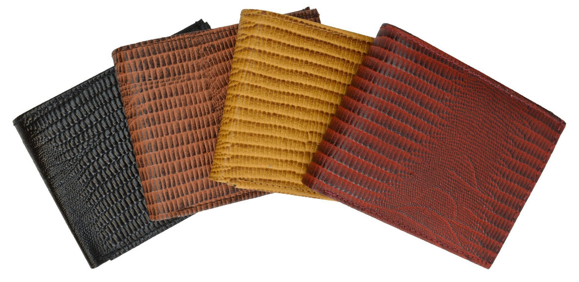 Snake Print Cowhide Leather Bifold Wallet with Center ID Window & Credit Card Slots 71152 SN-menswallet