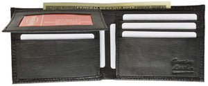 Snake Print Cowhide Leather Bifold Wallet with Flip ID Window & Credit Card Slots 71053 SN-menswallet