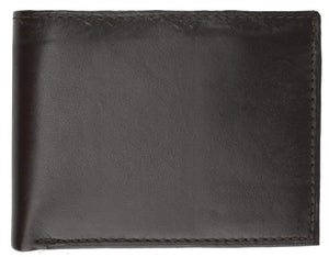Soft Genuine Leather Credit Card Holder Wallet W/Zipper Pocket 1258-menswallet