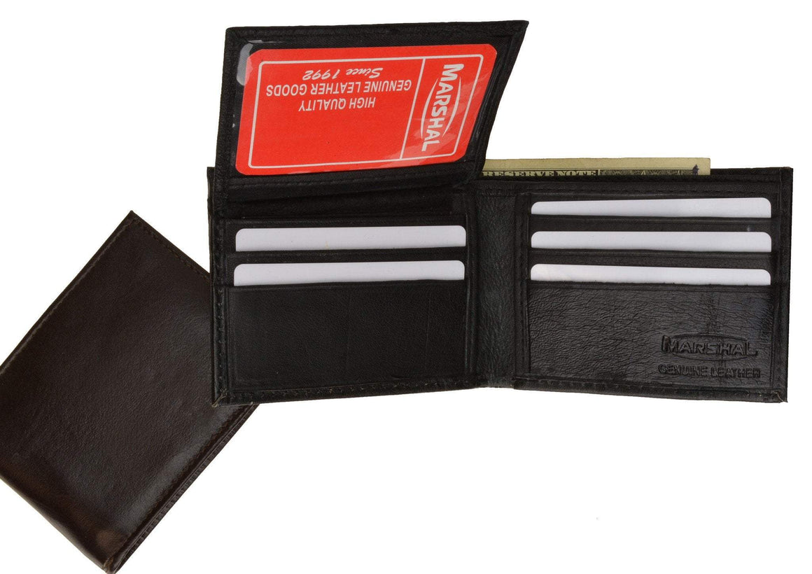 Soft Lambkin Leather Removable Flap ID Card Holder Bifold Wallet 1143 - wallets for men's at mens wallet