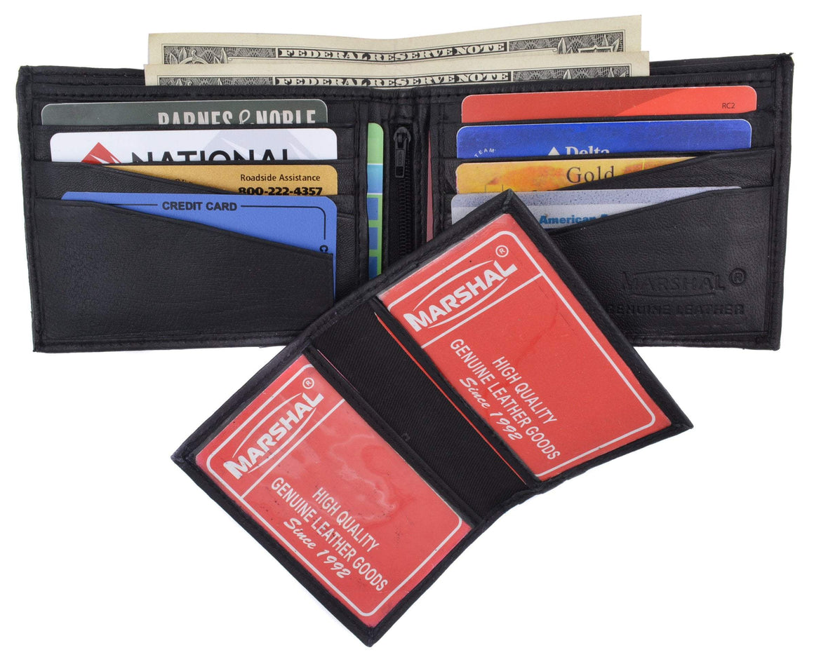 Soft Lambskin Leather Bifold Wallet W/Removable ID 533 - wallets for men's at mens wallet
