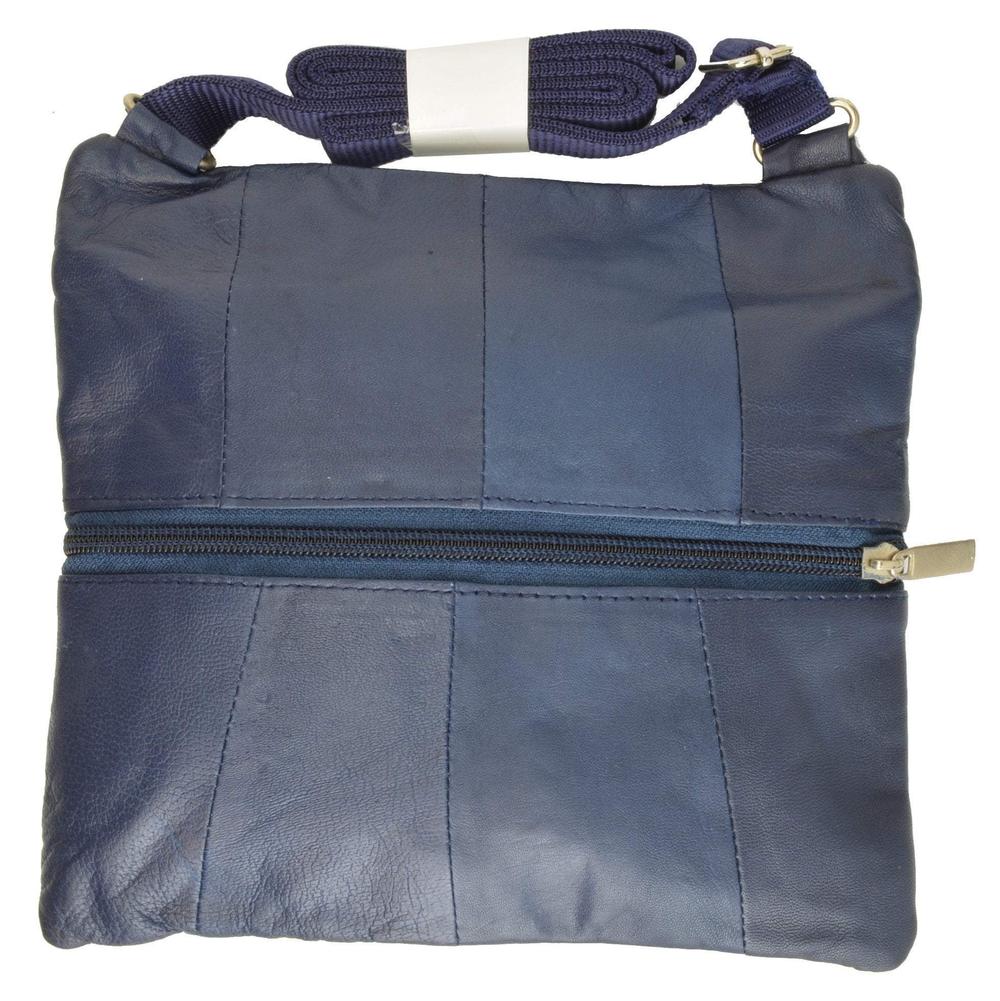 Soft Leather Cross Body Bag Purse Shoulder Bag 5 Pocket Organizer Micro HandbagTravel Wallet Multiple Colors HN907 (C) - wallets for men's at mens wallet