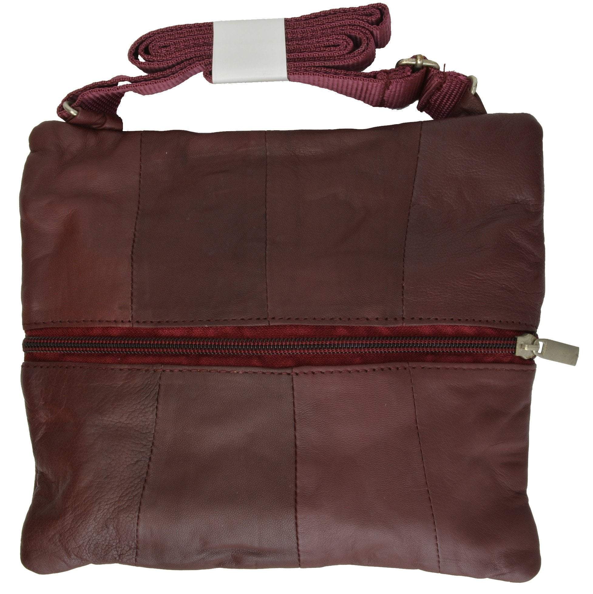 Soft Leather Cross Body Bag Purse Shoulder Bag 5 Pocket Organizer Micro HandbagTravel Wallet Multiple Colors HN907 (C) - wallets for men's at mens wallet