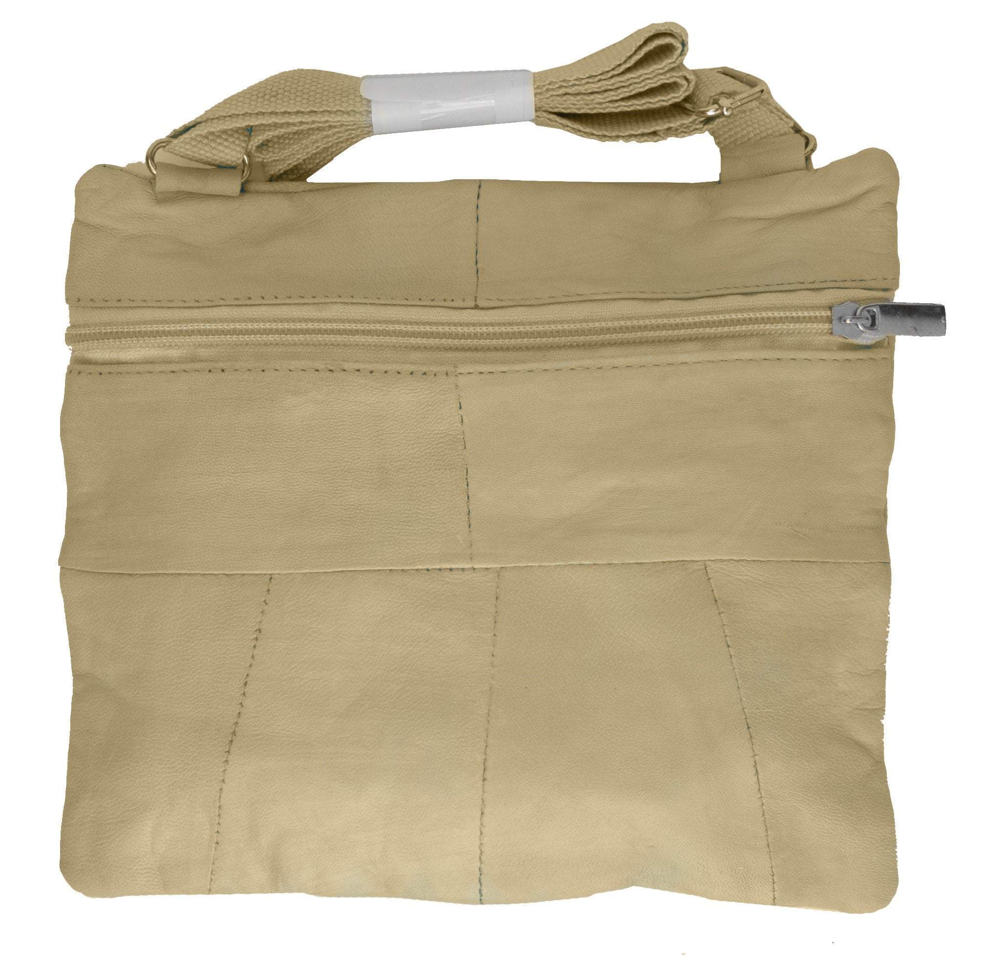 Soft Leather Cross Body Bag Purse Shoulder Bag 5 Pocket Organizer Micro HandbagTravel Wallet Multiple Colors HN907 (C) - wallets for men's at mens wallet