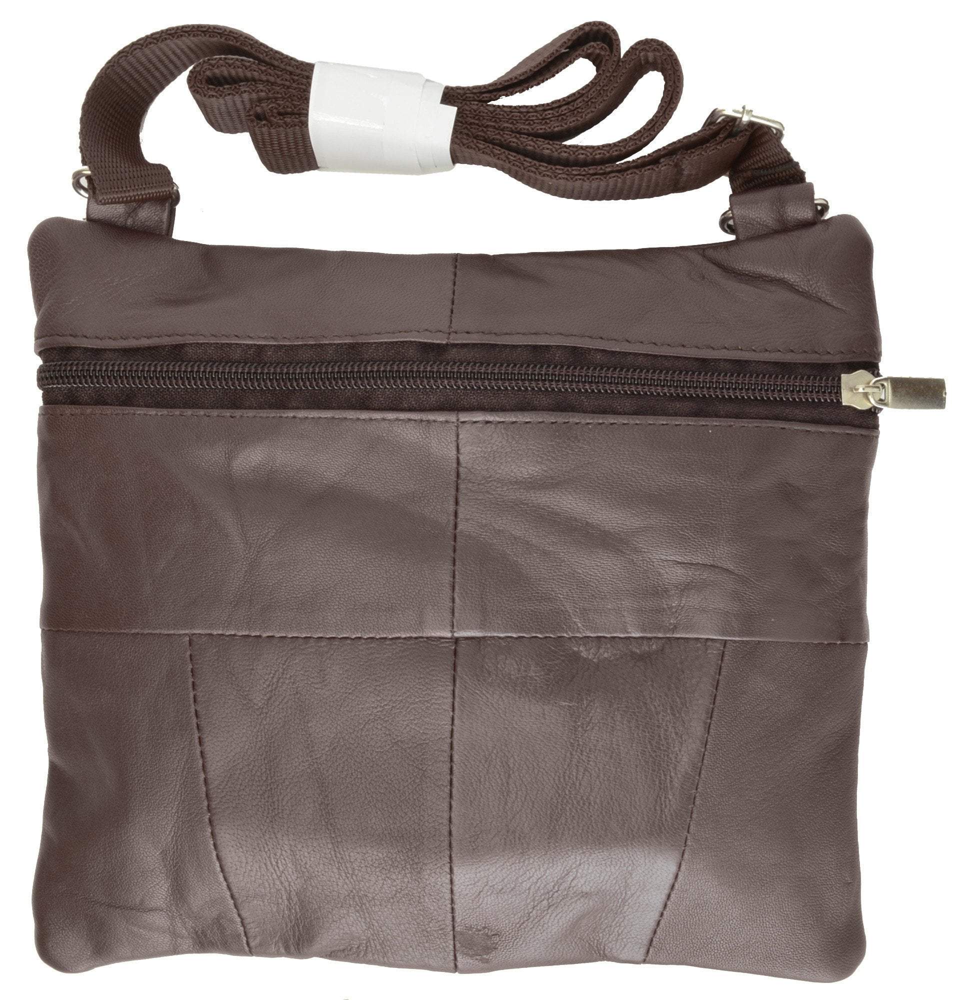 Marshal Wallet Soft Leather Cross Body Bag Purse Shoulder Bag 5 Pocket Organizer Micro HandbagTravel Wallet Multiple Colors HN907 , Adult Unisex, Size