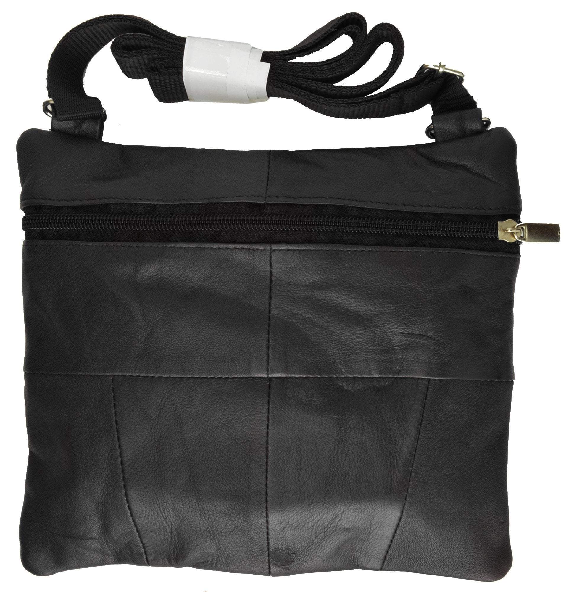 Marshal Wallet Soft Leather Cross Body Bag Purse Shoulder Bag 5 Pocket Organizer Micro HandbagTravel Wallet Multiple Colors HN907 , Adult Unisex, Size