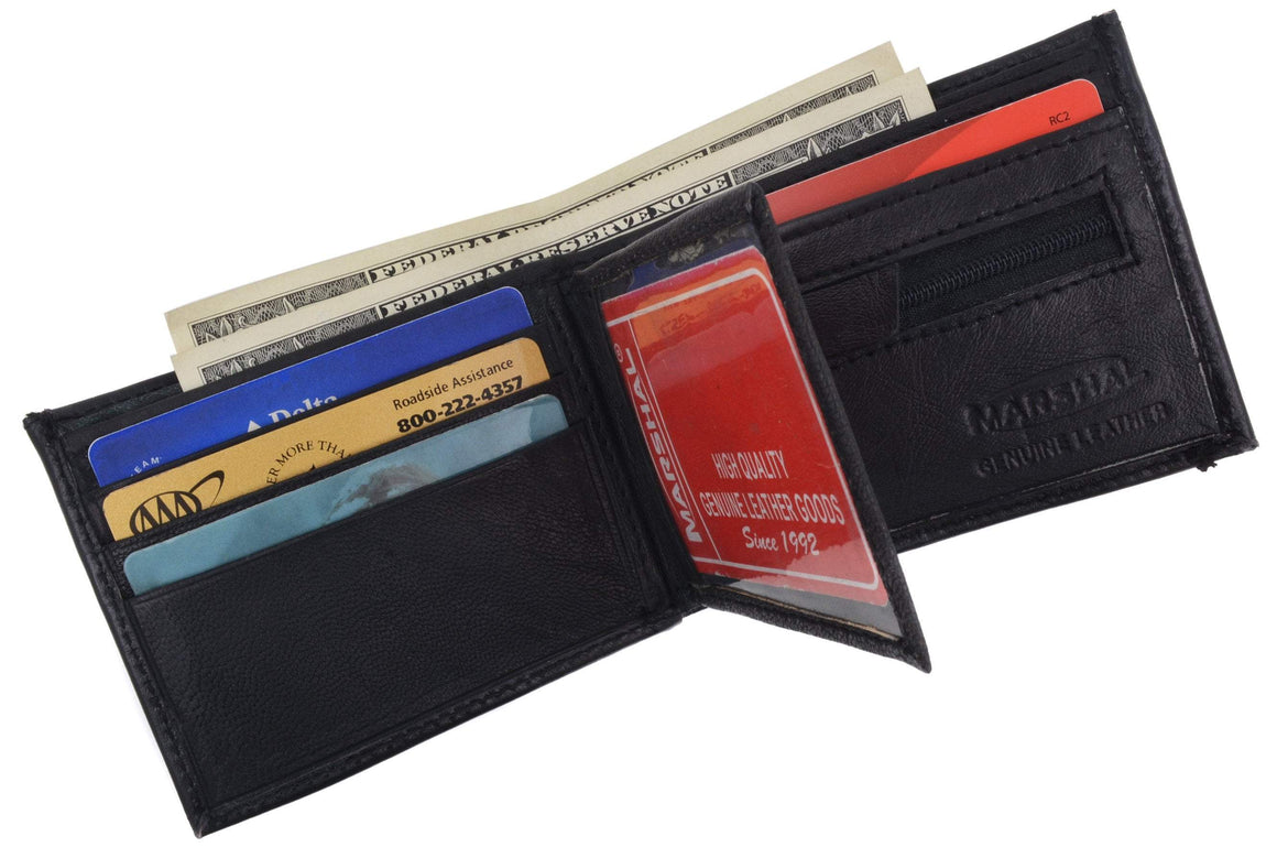 Soft Leather Mens Bifold Wallet ID Credit Card Holder 1652 - wallets for men's at mens wallet