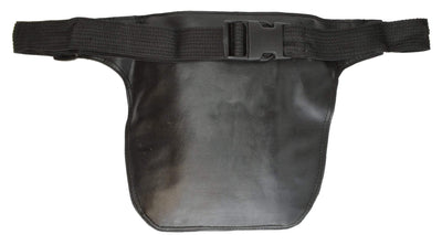 thumbnail image 2 of Large Black Solid Leather Waist Fanny Pack Belt Bag Travel Hip Purse Mens Women 2 of 12