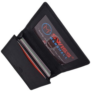 Swiss Marshall Men's RFID Blocking Premium Leather Expandable Small Credit Card ID Business Card Holder Wallet-menswallet
