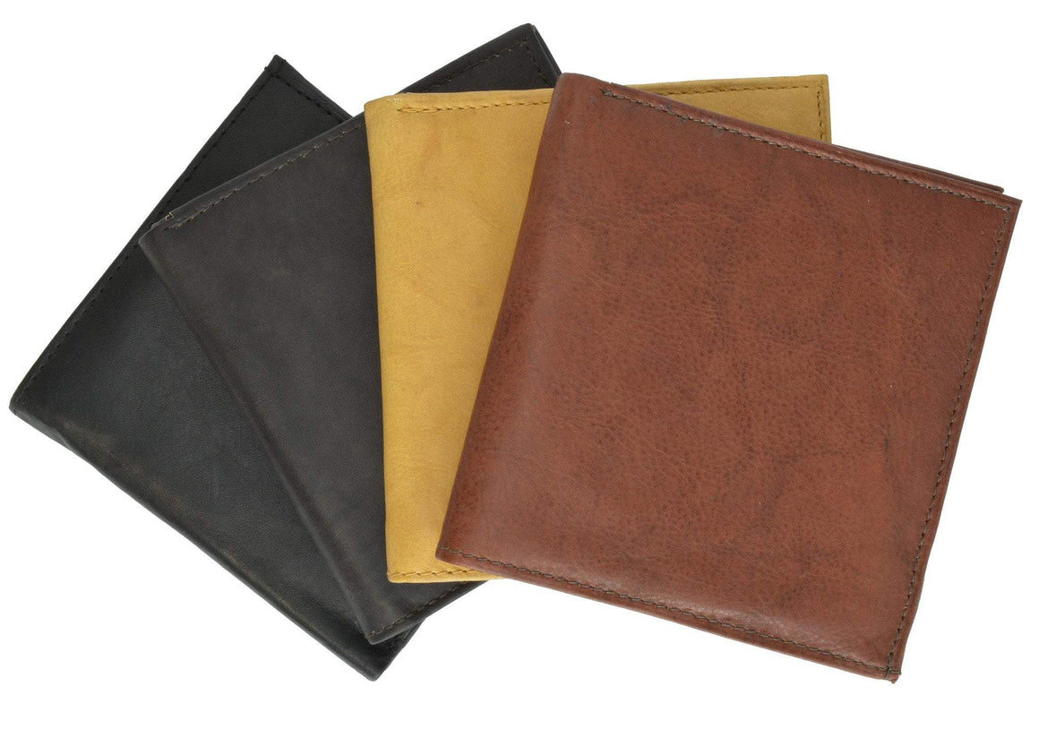 Top Grain Extra Capacity Leather Bifold Wallet with Credit Card Slots 3502 CF-menswallet