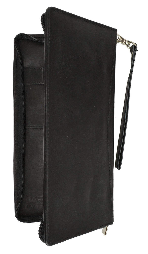 marshal-black-top-grain-genuine-leather-travel-organizer-wallet ...