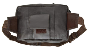 Top Quality Genuine Leather Business Wrist Clutch bag Handbag to Waist bag 119-menswallet