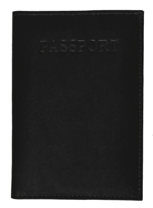 Travel Genuine Leather Passport Card Holder Case Protector Cover Organizer Wallet 151 CF BLIND (C)-menswallet
