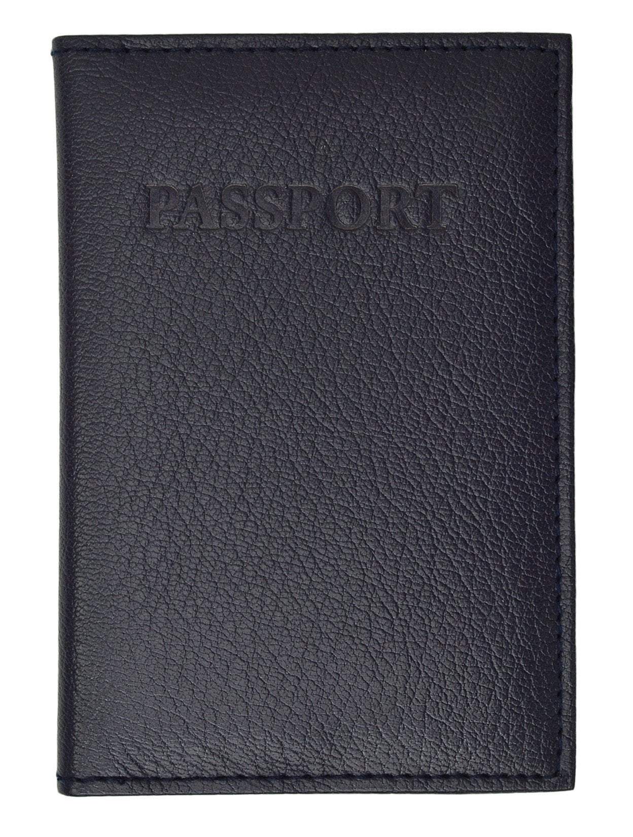 Travel Genuine Leather Passport Card Holder Case Protector Cover Organizer Wallet 151 CF BLIND (C) - wallets for men's at mens wallet