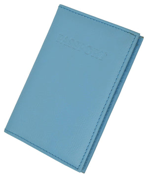 Travel Genuine Leather Passport Card Holder Case Protector Cover Organizer Wallet 151 CF BLIND (C)-menswallet