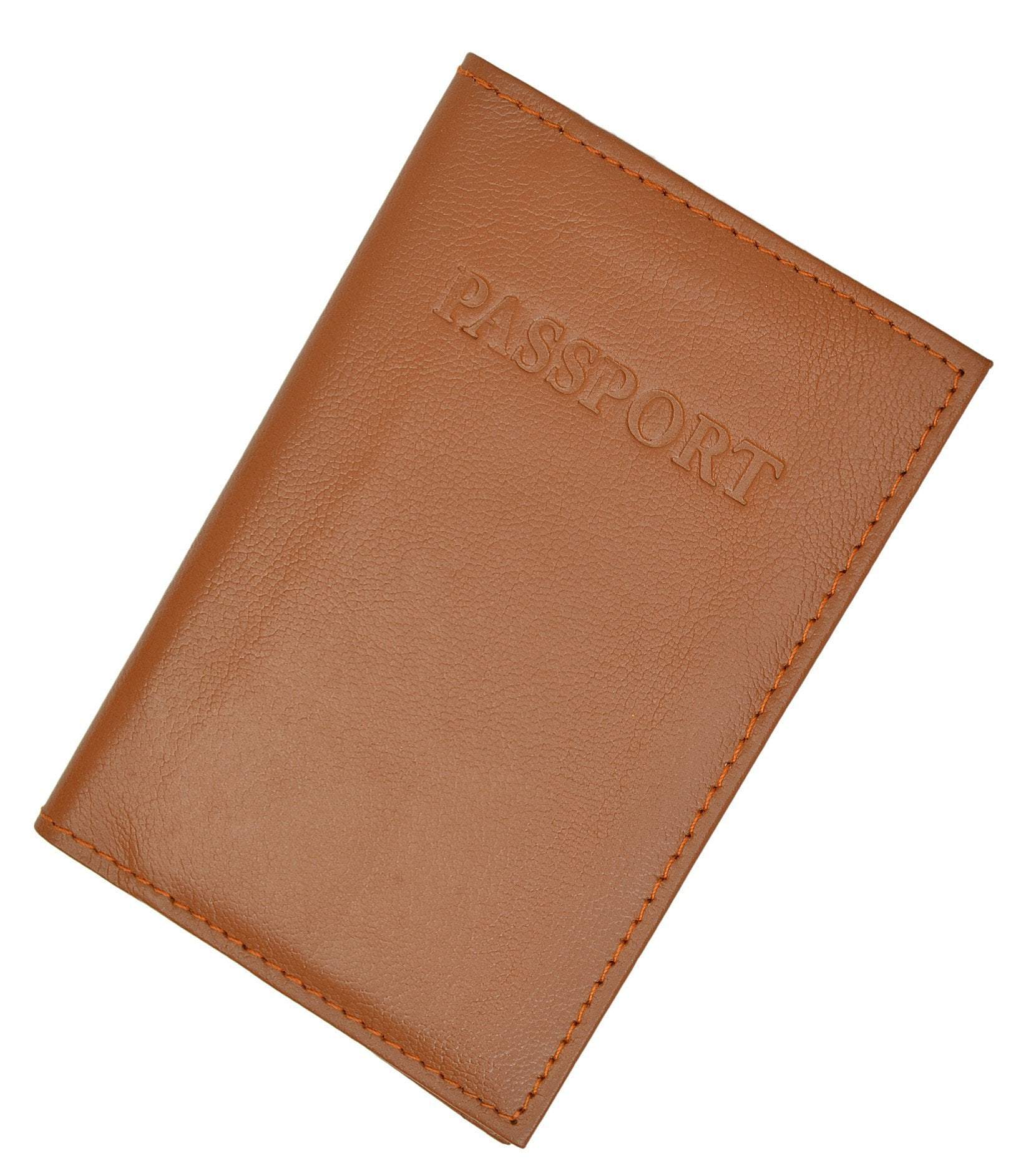 Travel Genuine Leather Passport Card Holder Case Protector Cover Organizer Wallet 151 CF BLIND (C) - wallets for men's at mens wallet