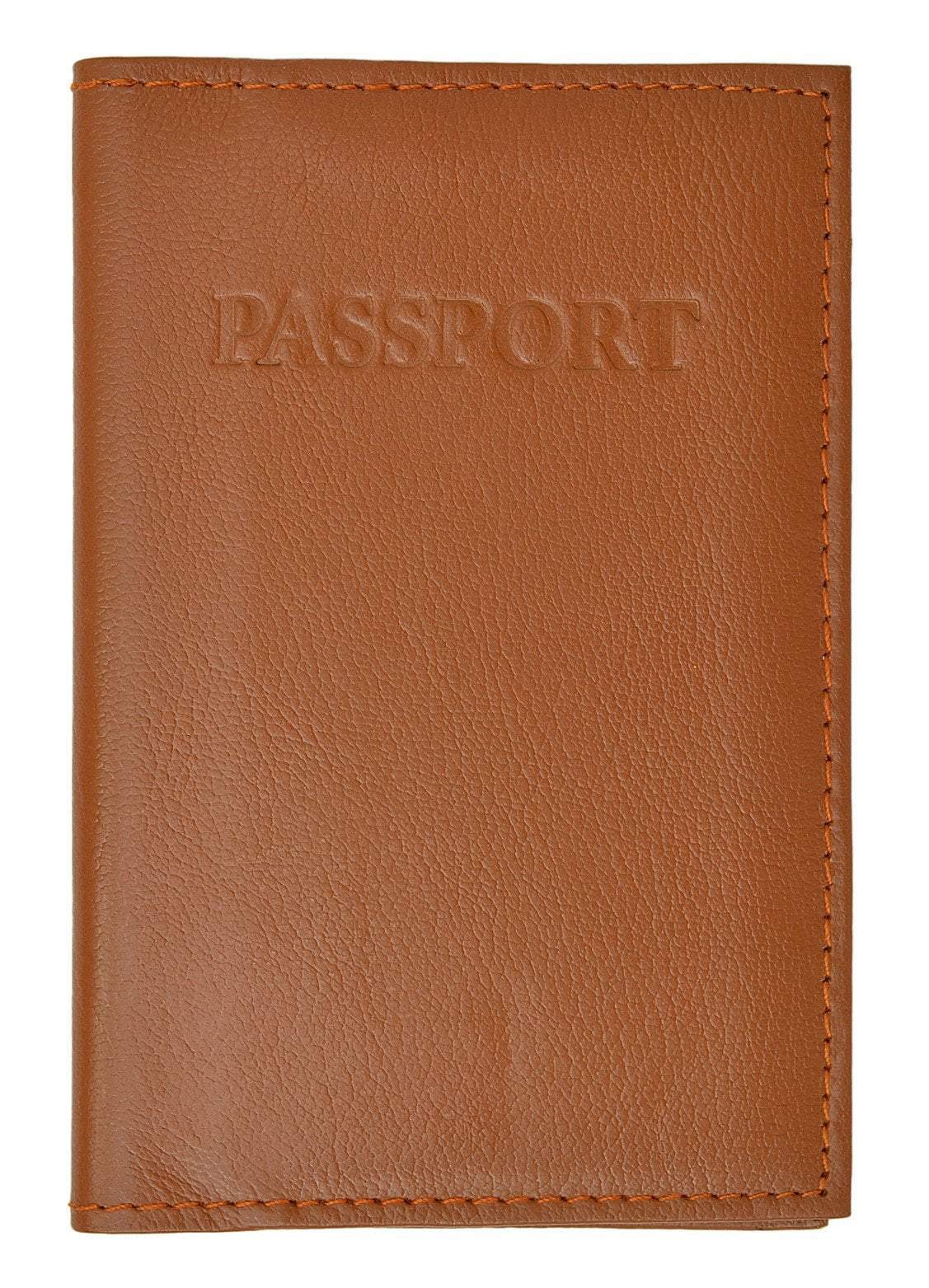 Travel Genuine Leather Passport Card Holder Case Protector Cover Organizer Wallet 151 CF BLIND (C) - wallets for men's at mens wallet
