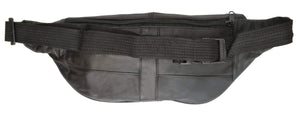 Travel Genuine Leather Waist Fanny Pack Hip Pouch with Zippered Compartments-menswallet