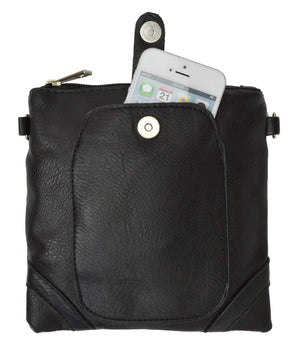 Women's Mini Square Crossbody Handbag with Cell Phone Pouch-menswallet