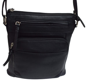 Women's Premium Genuine Leather Organizer Purse Ladies Crossbody Shoulder Bag-menswallet