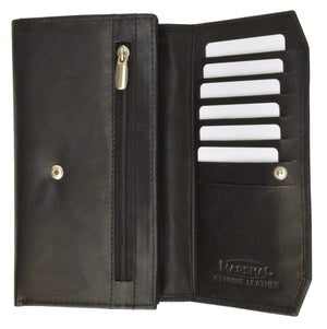 Womens Checkbook Wallet with Id Window and Snap Button Closure 3547 CF (C)-menswallet