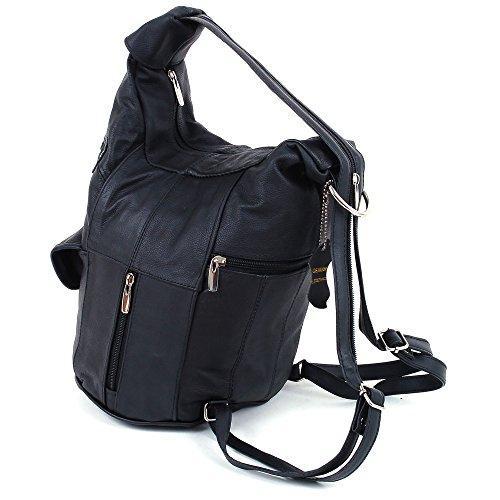 convertible sling backpack purse leather Womens Leather Convertible 7 Pocket Medium Size Tear Drop Sling Backpack Purse Shoulder Bag