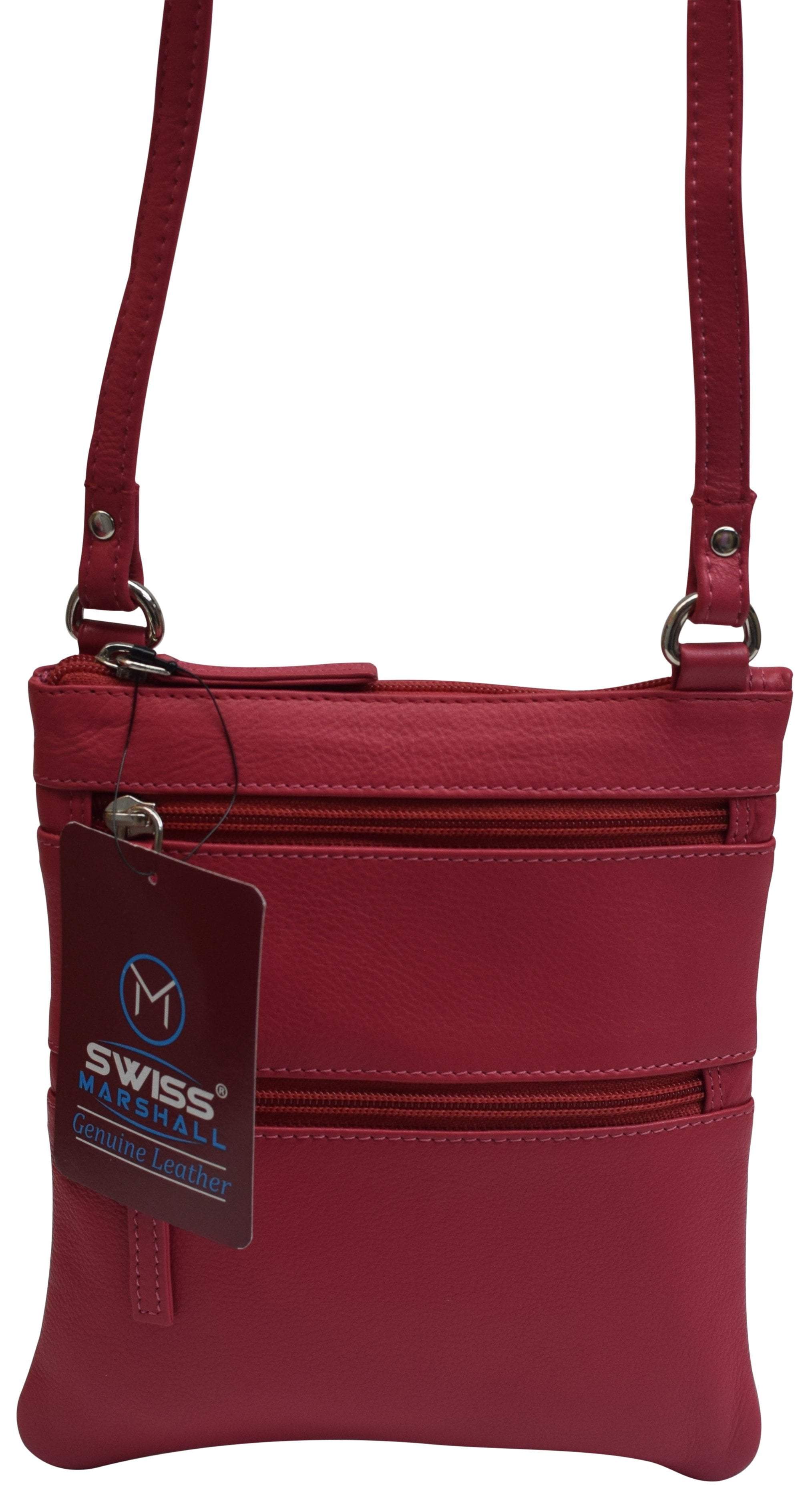 Marshal Womens Leather Handbags Shoulder Bag Small Bags Luxury Designer Crossbody Purses for Ladies Purple