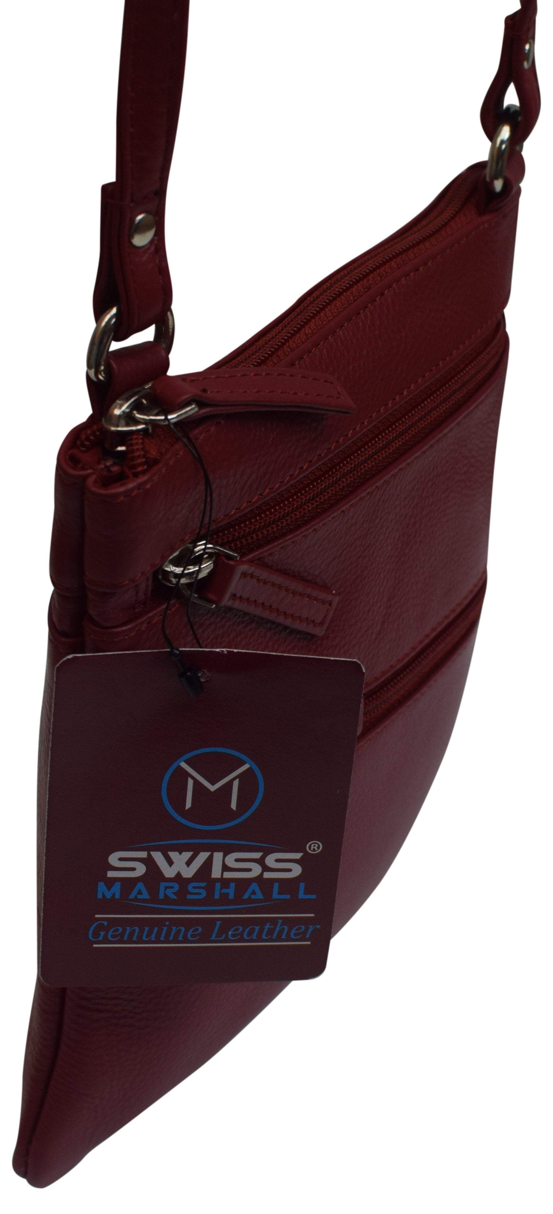 Marshal Wallet Genuine Leather Designer Crossbody Purse Shoulder Bag Purse Fashion, Adult Unisex, Size: Standard, Blue