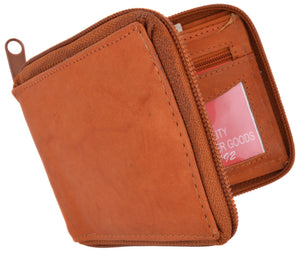 Zip Around Bifold Wallet with Card Slots and Zipped Coin Space for Men 1656 CF-menswallet